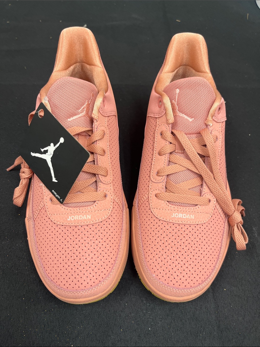 Jordan Women's Dusty Pink Perforated Leather Sneakers